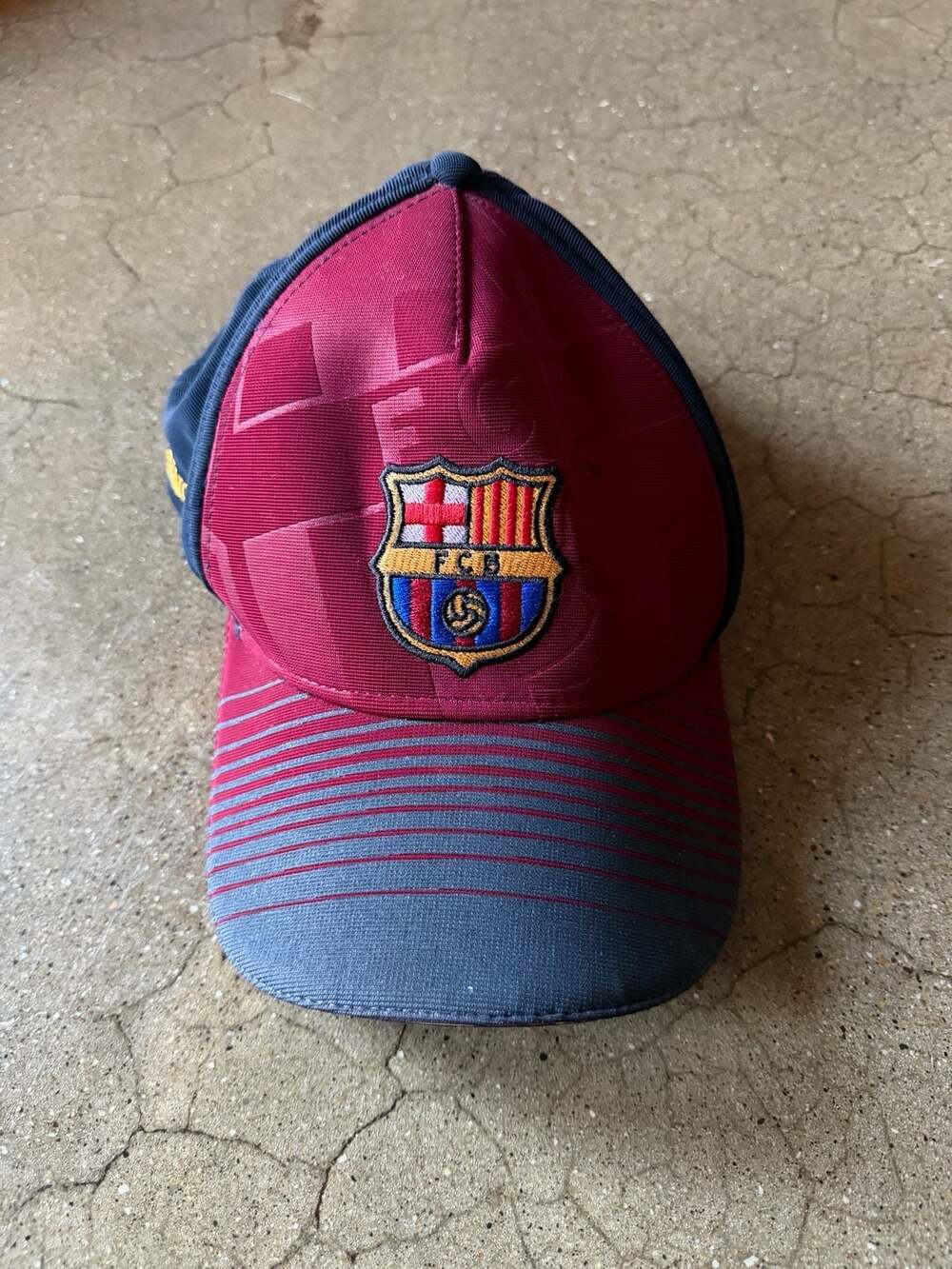 FC Barcelona Official FCB Embroidered Logo Strapback Baseball Hat
